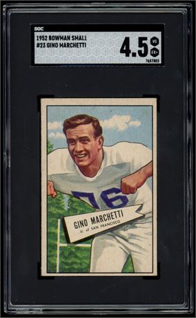 1952 Bowman Small #23 Gino Marchetti RC SGC 4.5