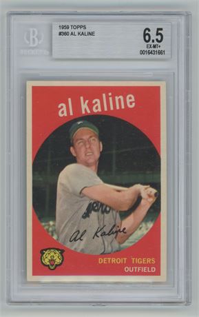 1959 Topps #360 Al Kaline BVG 6.5 EXMT+ Well Centered