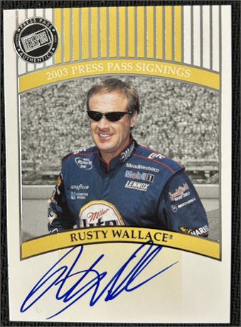 2003 Press Pass Signings Rusty Wallace Auto