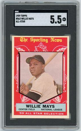 1959 Topps #563 Willie Mays All-Star Hi# SGC 5.5 EX+