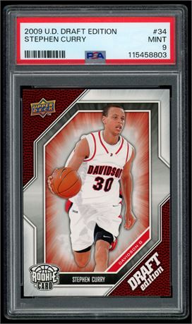 2009 Upper Deck Draft Edition #34 Stephen Curry RC PSA 9 MINT