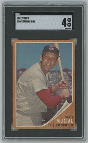 1962 Topps #50 Stan Musial SGC 4 VGEX