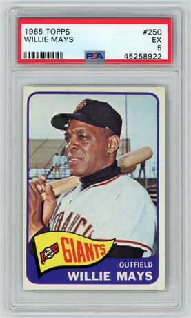 1965 Topps #250 Willie Mays PSA 5 EX