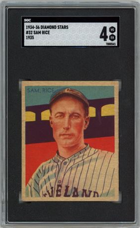 1934-36  Diamond Stars #32 Sam Rice 1935 SGC 4 VGEX