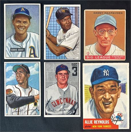 1933-1953 Goudey/Topps Baseball Lot (6) Low-Grade-EX