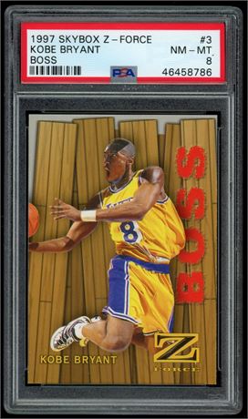 1997 Skybox Z-Force #3 Kobe Bryant Boss PSA 8