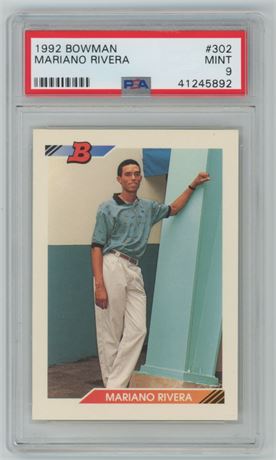 1992 Bowman #302 Mariano Rivera RC PSA 9 MINT