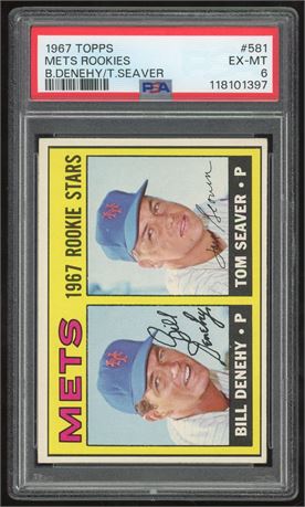 1967 Topps #581 Hi# Tom Seaver RC PSA 6 EXMT