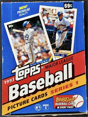 1993 Topps Series 1 Baseball Opened Box w/ (36) Sealed Packs