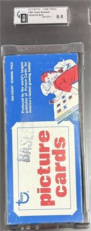 1985 Topps Baseball Vending Box GAI 8.5 NMMT+ "Authentic Case Fresh"