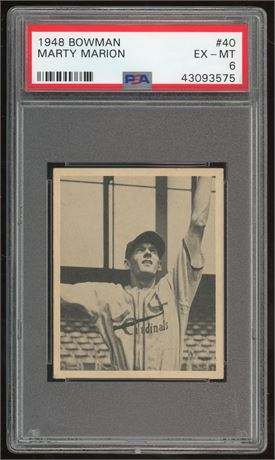1948 Bowman #40 Marty Marion RC PSA 6 EXMT