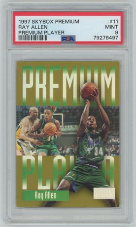1997 Skybox Premium #11 Ray Allen Premium Player Insert PSA 9 MINT