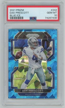 2021 Prizm #242 Dak Prescott Blue Ice /99 PSA 10 GEM MINT