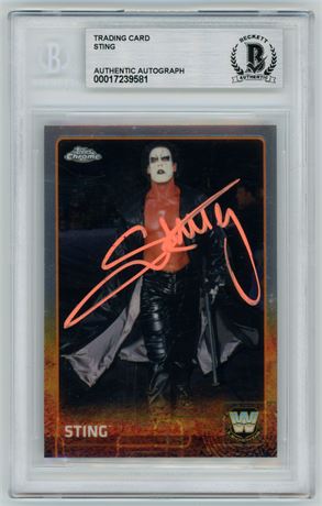 2015 Topps Chrome WWE #89 Sting BGS Authentic Auto