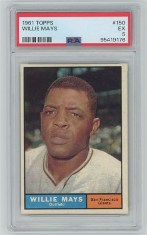 1961 Topps #150 Willie Mays PSA 5 EX