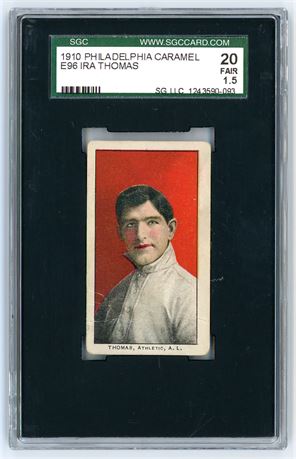 1910 E96 Philadelphia Caramel Ira Thomas SGC 1.5 FAIR