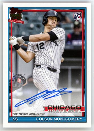 2026 Topps 75th Anniversary Series 1 Colson Montgomery RC On Card Autograph