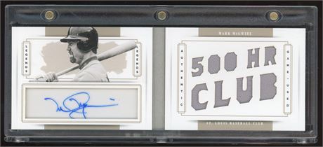 2014 Panini National Treasures #82 Mark McGwire Auto Booklet 1/10 First On Print
