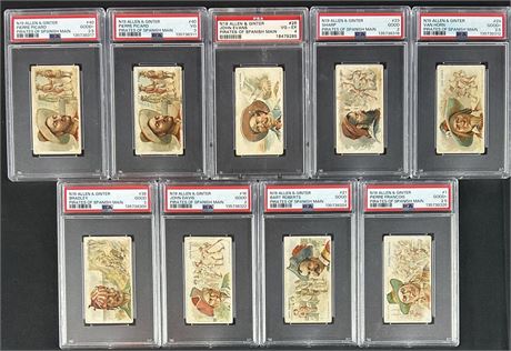 1888 N19 Allen & Ginter Pirates Of The Spanish Main PSA Graded Lot (9)