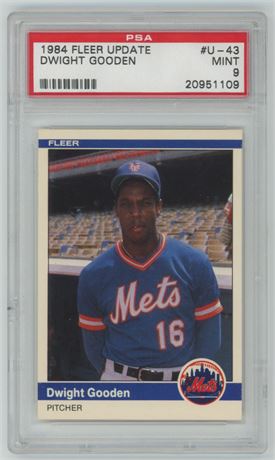 1984 Fleer Update #U-43 Dwight Gooden RC PSA 9 MINT