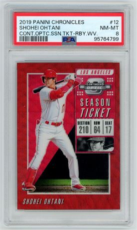 2019 Panini Chronicles #12 Shohei Ohtani 73/199 PSA 8 NMMT