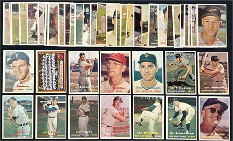 1957 Topps Baseball Lot (44) VGEX avg No Creases or Wrinkles w/ Stars
