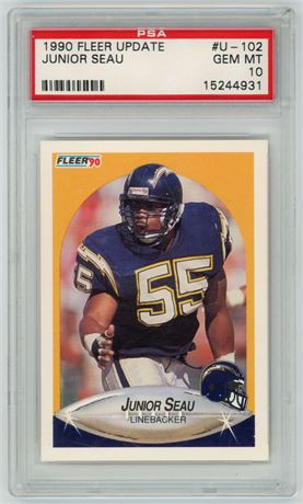 1990 Fleer Update Junior Seau PSA 10 GEM MINT