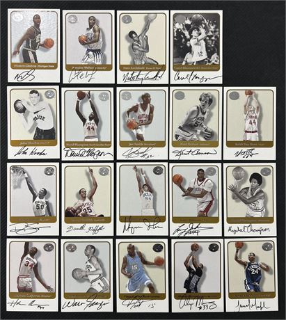 2001 Fleer Greats of the Game College Basketball Auto Lot (19) w/ Olajuwon ++