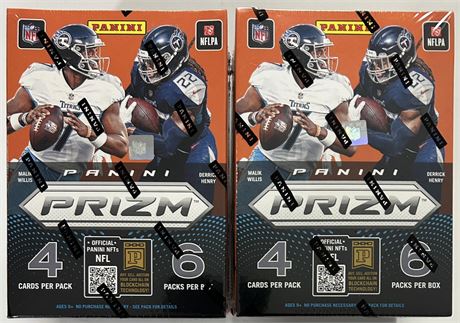 2022 Panini Prizm Football Blaster Box Lot (2) Factory Sealed