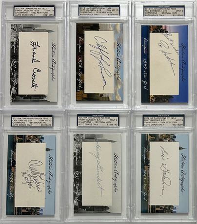 PSA Auto Graded Lot (6) 2012 HA Champions NY 1969 (READ)