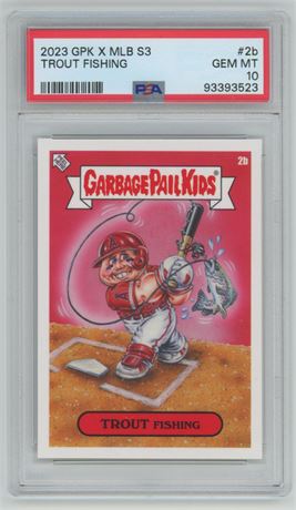2023 GPK X MLB S3 Trout Fishing PSA 10 GEM MINT