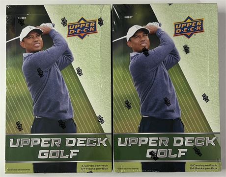 2024 Upper Deck PGA Golf Hobby Box Lot (2) Factory Sealed