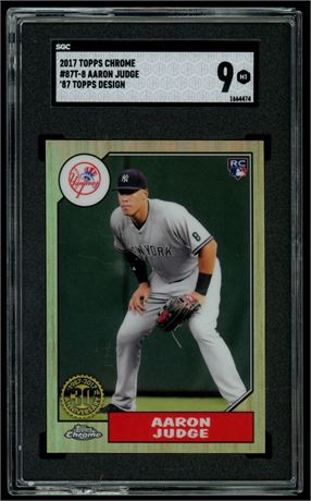 2017 Topps Chrome Aaron Judge RC '87 Topps Design SGC 9