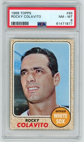 1968 Topps #99 Rocky Colavito PSA 8 NMMT