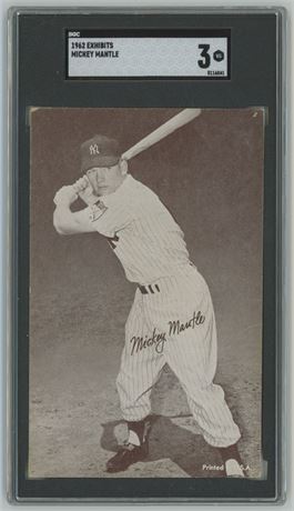 1962 Exhibits Mickey Mantle SGC 3 VG
