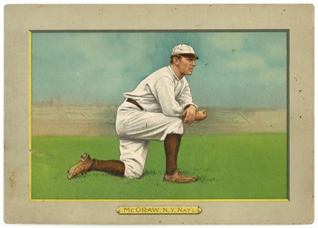 1911 Turkey Reds #26 John McGraw Checklist Back Low Grade (READ)