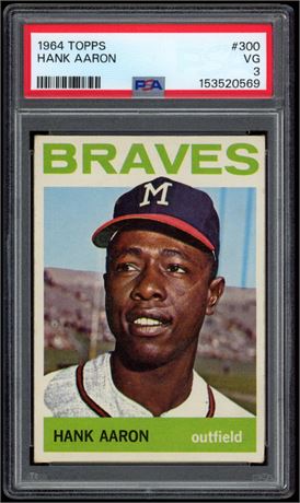 1964 Topps #300 Hank Aaron PSA 3