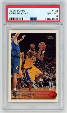 1996 Topps #138 Kobe Bryant RC PSA 8 NMMT