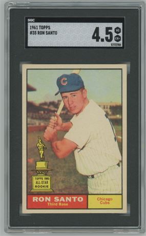 1961 Topps #35 Ron Santo SGC 4.5 VG-EX Beauty!