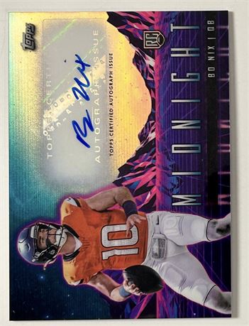2024 Topps Midnight Bo Nix RC Horizon Signatures Auto