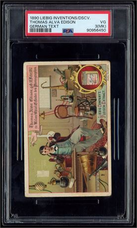 1890 Liebig Inventions/DSCV. Thomas Alva Edison German Text PSA 3(MK) VG