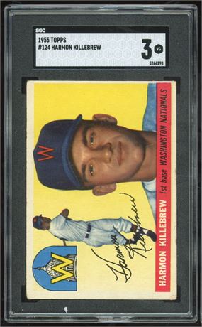 1955 Topps #124 Harmon Killebrew RC SGC 3 VG