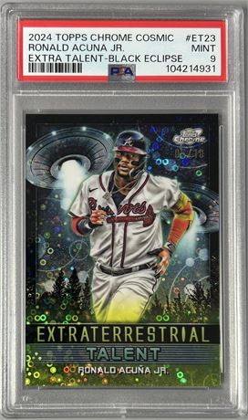 2024 Topps Chrome Cosmic Ronald Acuna Jr Extraterrestrial Talent 5/10 PSA 9