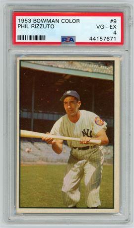1953 Bowman Color #9 Phil Rizzuto PSA 4 VGEX