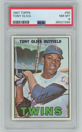 1967 Topps #50 Tony Oliva PSA 8 NMMT