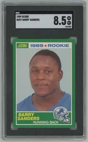 1989 Score #257 Barry Sanders RC SGC 8.5 NMMT+