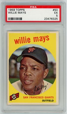 1959 Topps #50 Willie Mays PSA 5 EX