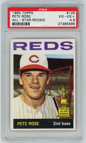 1964 Topps #125 Pete Rose All-Star Rookie PSA 4.5 VGEX+
