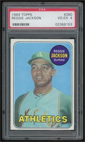1969 Topps #260 Reggie Jackson RC PSA 4 VGEX