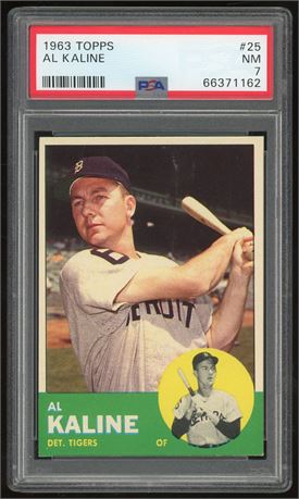 1963 Topps #25 Al Kaline PSA 7 NM